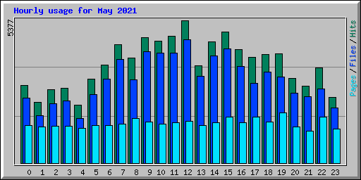Hourly usage for May 2021