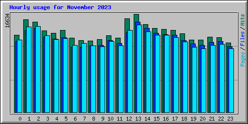 Hourly usage for November 2023